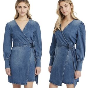 Buffalo by David Bitton Denim Wrap Dress BNWT Large